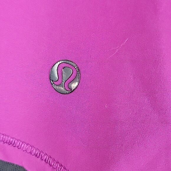 Lululemon Split Second Shorts Women Size 10 Purple Long Liner Running Athleisure - Picture 11 of 12